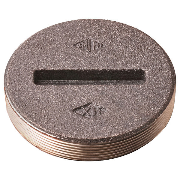 Jay R. Smith Manufacturing Floor Cleanout Plug, Cast Bronze, Round 4470T05
