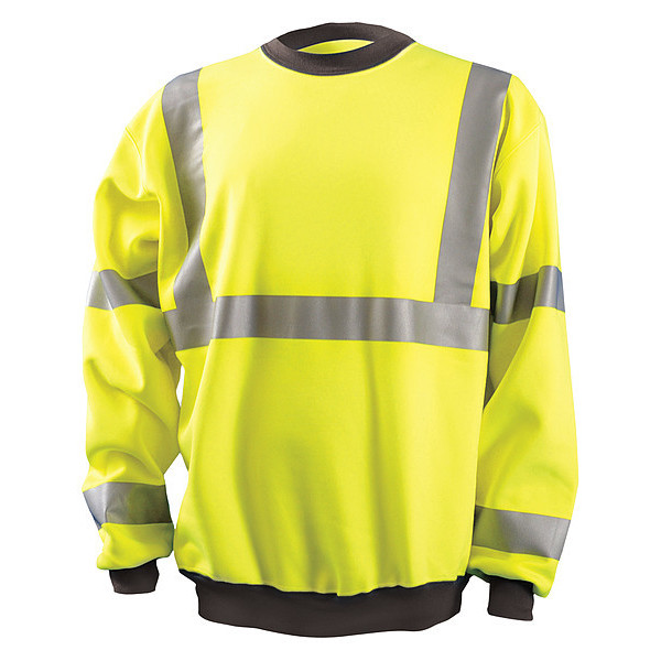 Occunomix Long Sleeve T-Shirt, L, ANSI Class 3 LUX-CSWT-YL