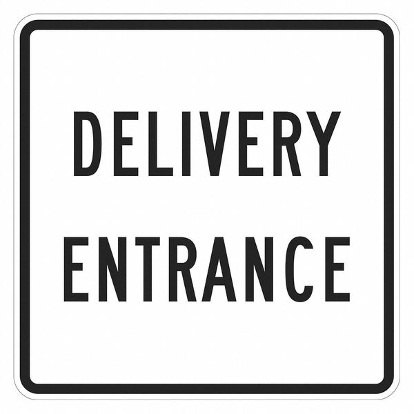 Lyle Delivery Entrance Sign For Parking Lots, 12 in H, 12 in W, Aluminum, Square, T1-1870-EG_12x12 T1-1870-EG_12x12