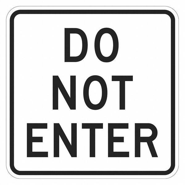 Lyle Do Not Enter & Wrong Way Traffic Sign, 12 in H, 12 in W, Aluminum, Square, English, T1-1872-EG_12x12 T1-1872-EG_12x12