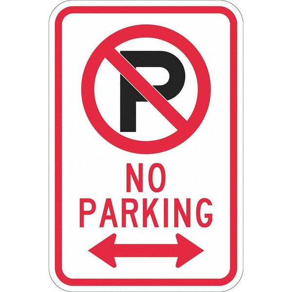 Lyle Fire Lane Parking Sign, 18 in Height, 12 in Width, Aluminum, Vertical Rectangle, English T1-1058-DG_12x18