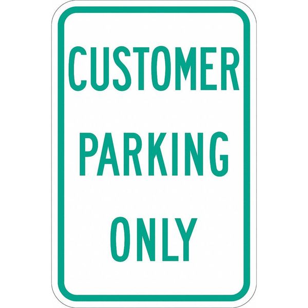 Lyle Customer Parking Sign, 18" x 12, T1-1194-EG_12x18 T1-1194-EG_12x18