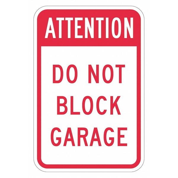 Lyle Garage No Parking Sign, 18" x 12, T1-1632-DG_12x18 T1-1632-DG_12x18