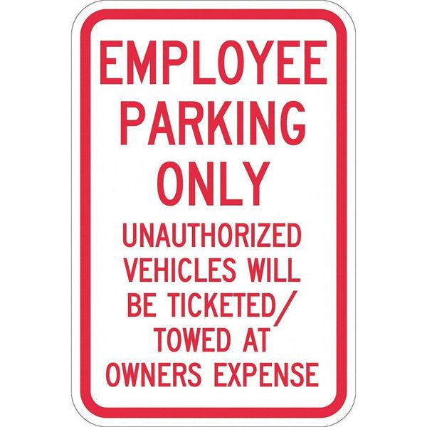 Lyle Employee Parking Sign, 18" x 12, T1-1180-EG_12x18 T1-1180-EG_12x18