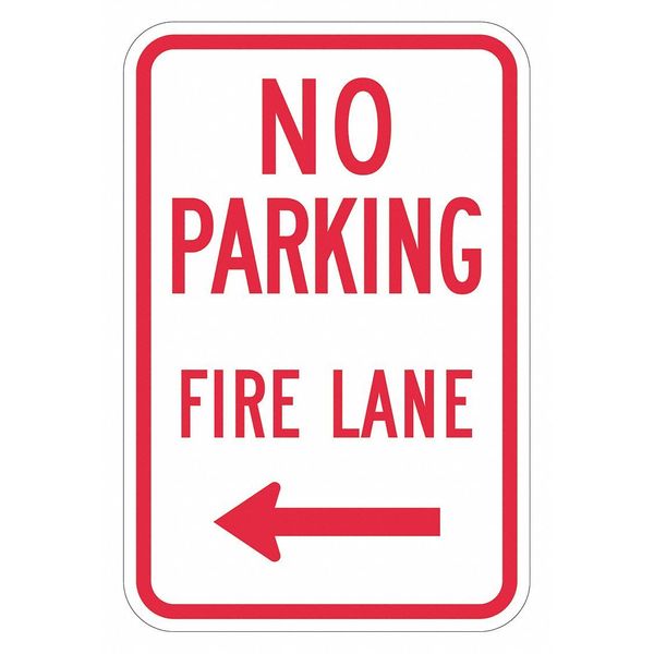 Lyle Fire Lane Sign, 18"H, 12"W, Aluminum T1-2845-HI_12x18