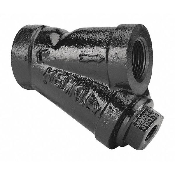 Keckley 1-1/2", Threaded, Cast iron, Y Strainer, 400 psi @ 150 Degrees F WOG, 250 psi @ 406 Degrees F WSP 11/23THY-CIM20M34-FTI-B7