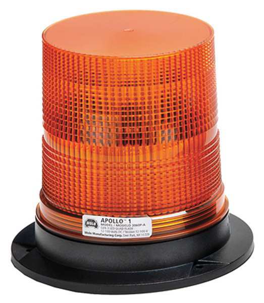 Wolo LED Warning Light, Amber, 12/100VDC 3060P-A