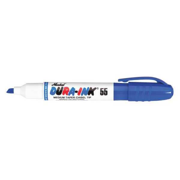 Markal Permanent Marker, Chisel Tip, Blue 96530