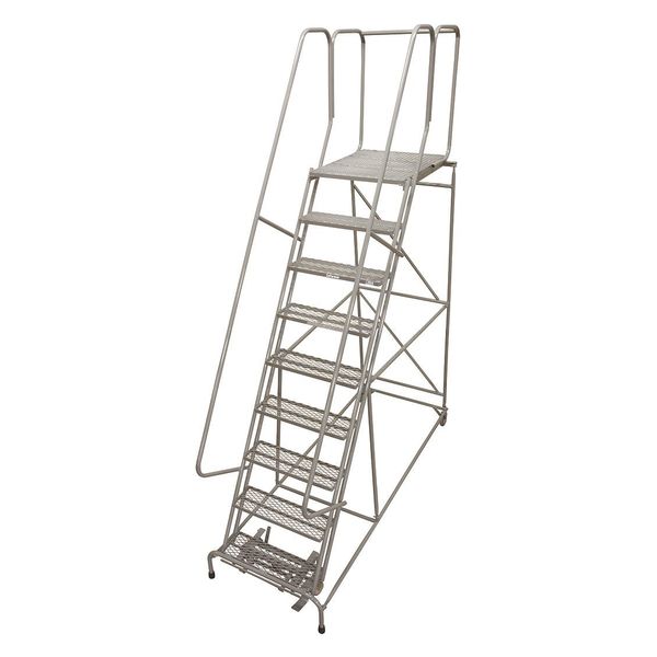 Cotterman 120 in H Steel Rolling Ladder, 9 Steps, 450 lb Load Capacity 1009R2632A2E30B4C1P6
