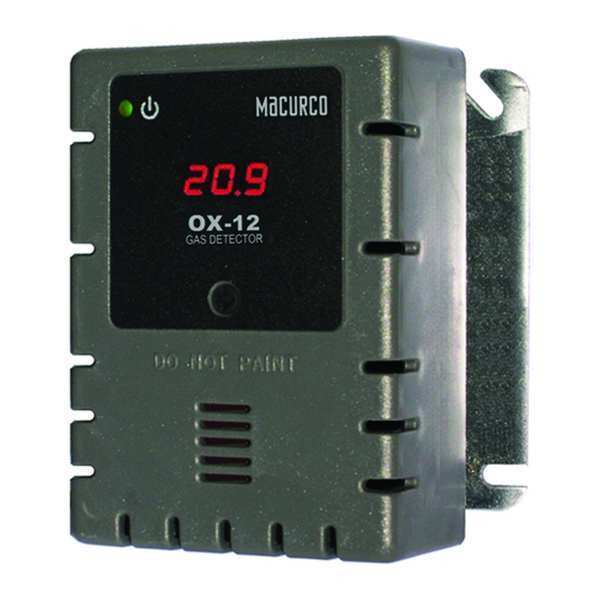 Macurco Fixed Gas Detector, O2, 0 to 25% vol. OX-12