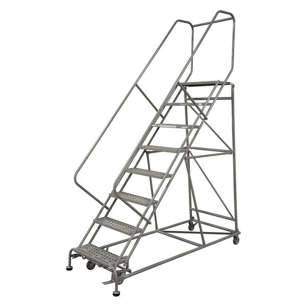 Cotterman 150 in H Steel Rolling Ladder, 12 Steps, 800 lb Load Capacity 2612R2632A6E12B4AC1P3