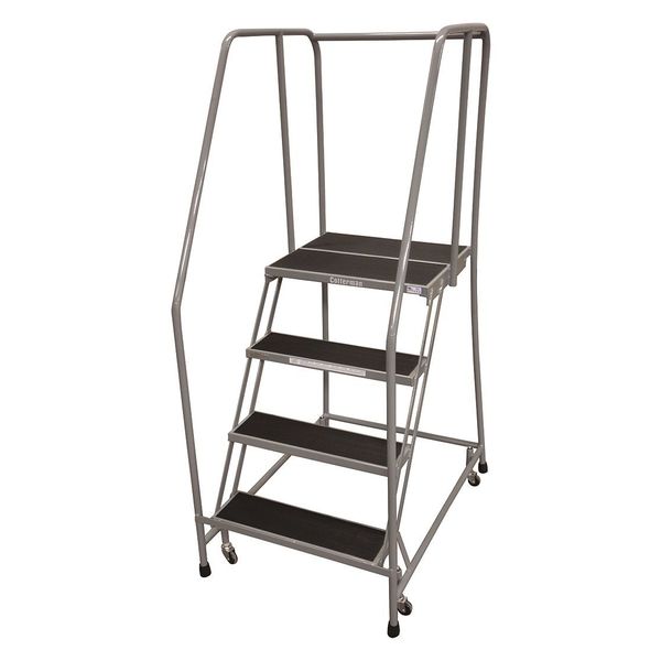 Cotterman 70 in H Steel Rolling Ladder, 4 Steps, 450 lb Load Capacity 1004R2630A2E30B3C1P6