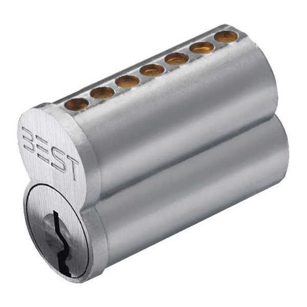 Best Interchangeable Core, Satin Chrome, Keyway Type E, 7 Pins 1C7E1626