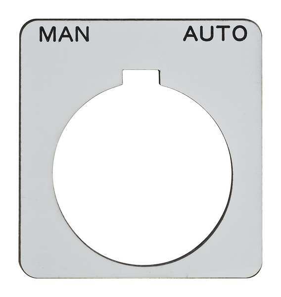 Schneider Electric Legend Plate, Square, Man.-Auto., White 9001KN243WP