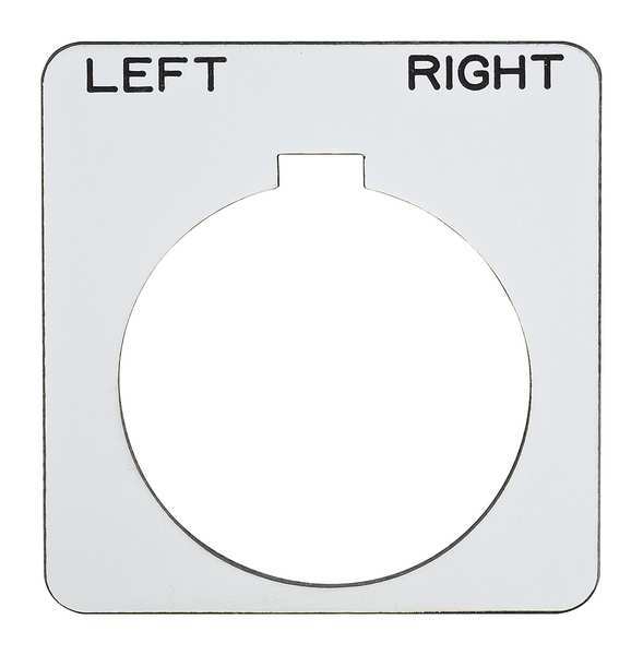 Schneider Electric Legend Plate, Square, Left-Right, White 9001KN256WP