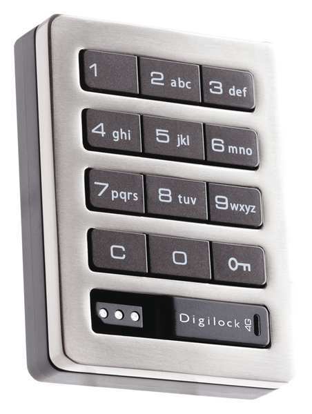 Digilock Electronic Keyless Lock, Keypad or Coded DAK1-ATS1-619-01-0E