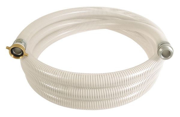 Zoro Select 2" ID x 20 ft PVC Water Suction Hose Clear/WT 45DU50