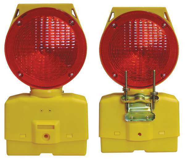 Cortina Safety Products Solar Barricade Light, LED, Red/Yellow 03-10-RSBLG