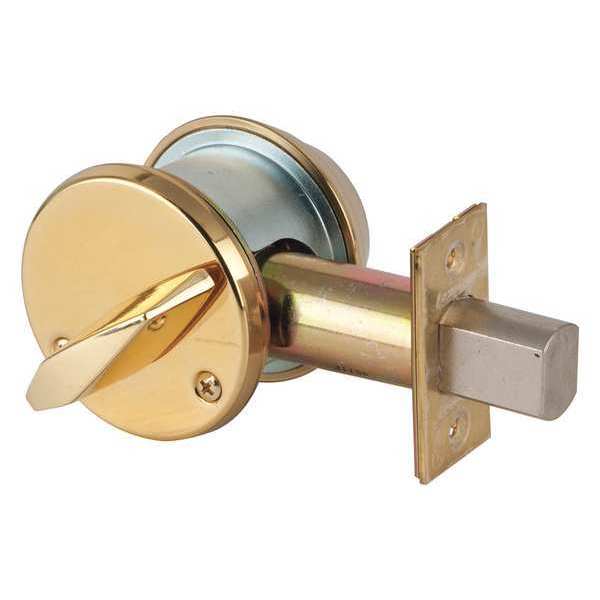 Schlage Deadbolt, Bright Brass, Heavy-Duty B660P 605