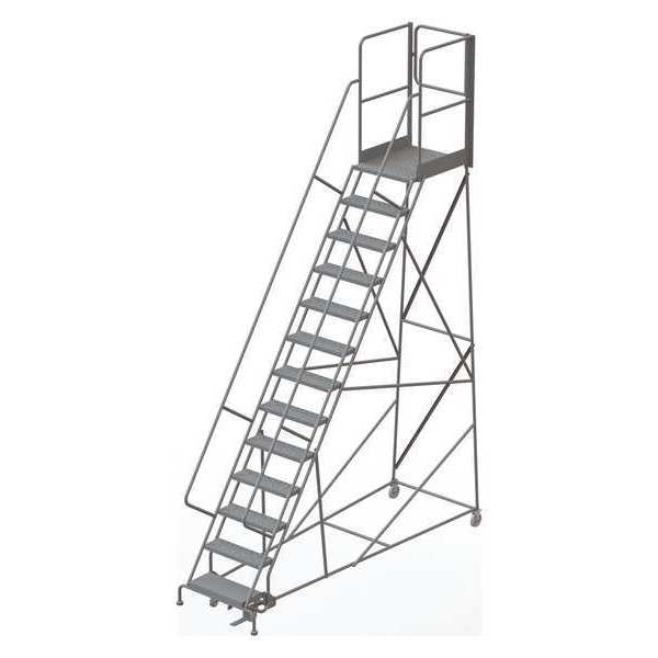 Tri-Arc 172 in H Steel Rolling Ladder, 13 Steps KDSR113246-XR