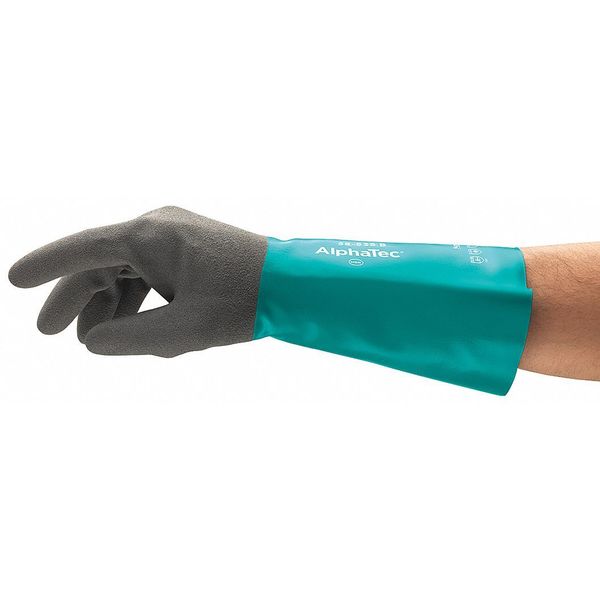 Ansell 14" Chemical Resistant Gloves, Nitrile, 10, 1 PR 58-535B
