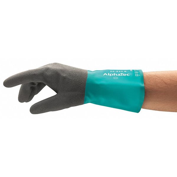 Ansell 12" Chemical Resistant Gloves, Nitrile, 7, 1 PR 58-530B