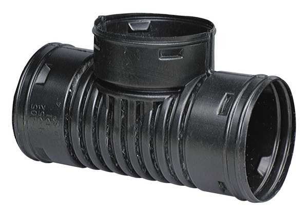 Advanced Drainage Systems Corrugated Drain Tee, 3 in.L, Single, Solid 0321AA