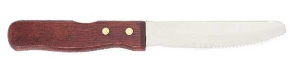 Crestware Steak Knife, 5 in. L, Wood Handle, PK12 SKJW