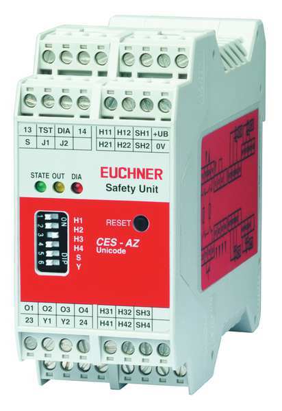 Euchner Evaluation Safety Relay, 24VDC, 2NO CES-AZ-UES-04B