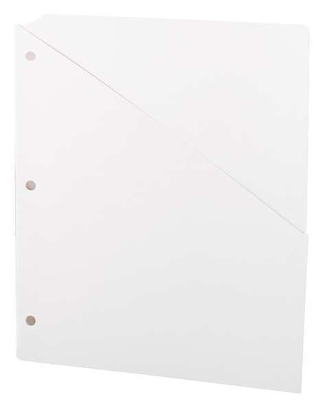 Universal One Slash Cut Pocket 11"H, White, PK10 UNV61687