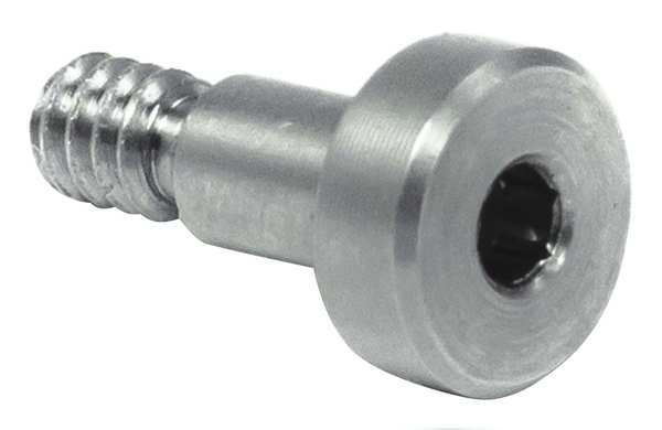 Zoro Select Shoulder Screw, 5/16"-18 Thr Sz, 3/8 in Thr Lg, 1/4 in Shoulder Lg, 316 Stainless Steel STR40238C04H