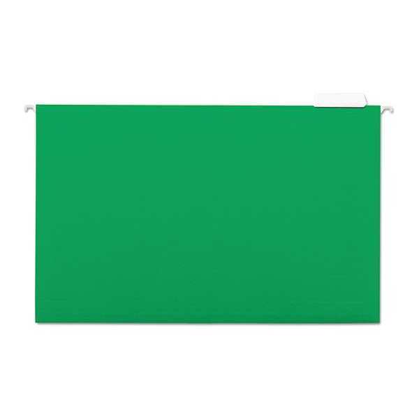 Universal One Hanging File Folders, Bright Green, PK25 UNV14217