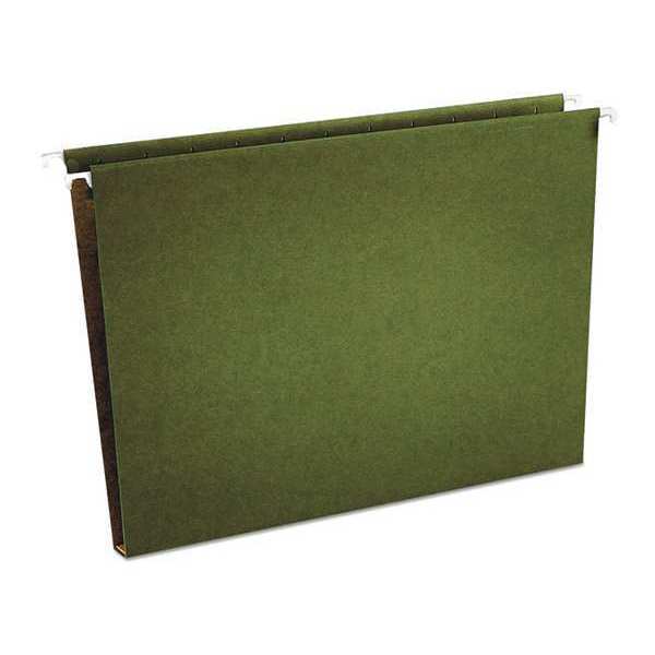Zoro Select Box Hanging File Folders 8-1/2" x 11", 1" Expansion, Standard Green, Pk25 UNV14141