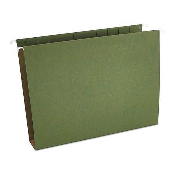 Zoro Select Box Hanging File Folders 8-1/2" x 11", 2" Expansion, Standard Green, Pk25 UNV14142