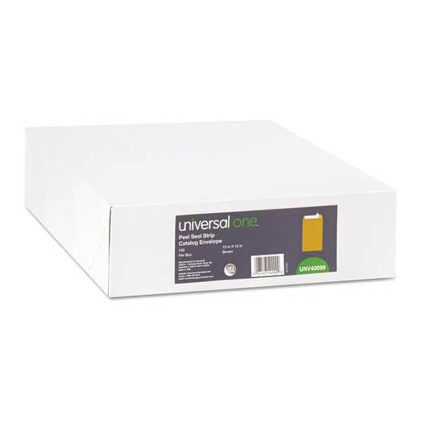 Universal One Catalog Envelope, 13in.H, Kraft, PK100 UNV40099