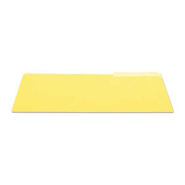 Universal One Top Tab File Folder 9-5/8" x 14-3/4", Yellow, Pk100 UNV10524