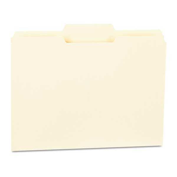 Zoro Select Top Tab File Folder, 1/3, Second, PK100 UNV12122