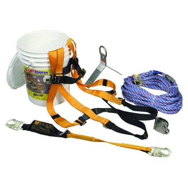 Honeywell Miller Roofer's Fall Protection Kit, Size: Universal BRFK25-Z7/25FT