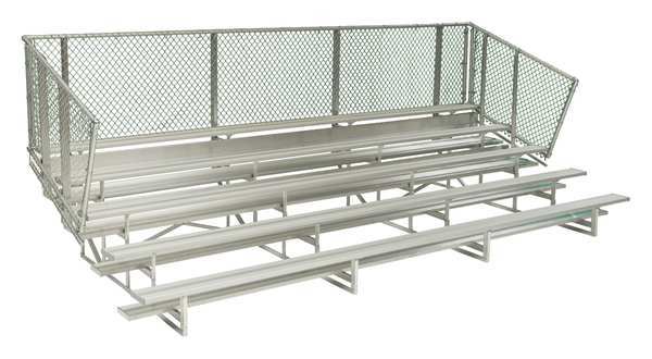 National Recreation Systems Bleacher, 5 Rows, 80 Seats, 24 ft. L NA-0524STD