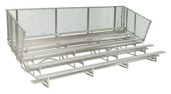 National Recreation Systems Bleacher, 5 Rows, 50 Seats, 15 ft. L NA-0515STD