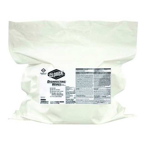 Clorox Disinfecting Wipes, White, Bag, 700 Wipes, 7 in x 7 in, Fresh 31428