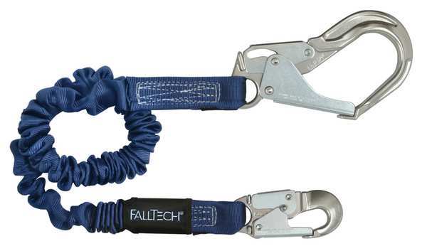 Falltech Shock Absorbing Lanyard, 4 ft. to 6 ft., Blue 82403A
