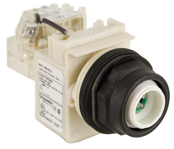 Schneider Electric Push to Test Pilot Light, Green, LED 9001SKT38LG