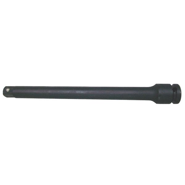 Westward 1/2" Drive Impact Socket Extension, SAE, 1 pcs, Black Oxide, 9 in L 45KG95