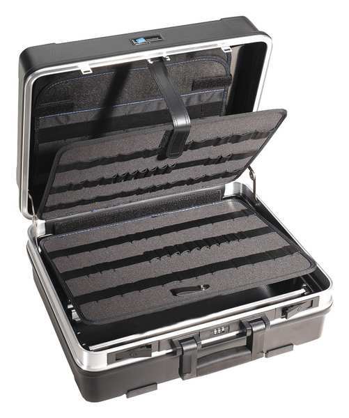 Westward Tool Case with 38 compartments, Plastic, 20 1/4 in H x 17 3/8 in W 45KK79