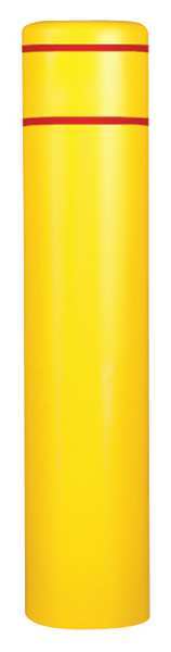 Zoro Select Post Sleeve, 60In H, Yellow with Red Tape 4502YR