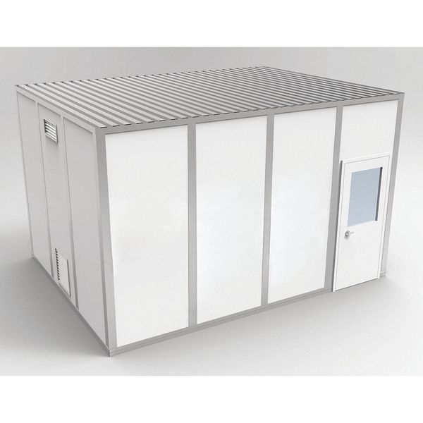 Porta-Fab 4-Wall Cleanroom Modular In-Plant Office, 10 ft 1 3/4 in H, 16 ft 4 1/2 in W, 12 ft 4 1/2 in D 8CR1216