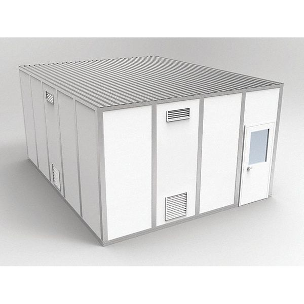 Porta-Fab 4-Wall Cleanroom Modular In-Plant Office, 10 ft 1 3/4 in H, 20 ft 4 1/2 in W, 16 ft 4 1/2 in D 8CR1620