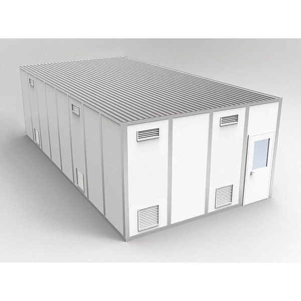 Porta-Fab 4-Wall Cleanroom Modular In-Plant Office, 10 ft 1 3/4 in H, 32 ft 4 1/2 in W, 16 ft 4 1/2 in D 8CR1632