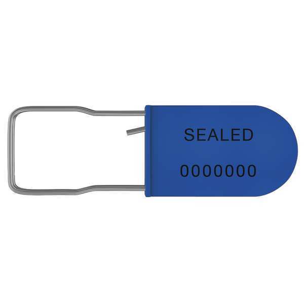 Universeal Padlock Seals, Blue, Plastic, PK50 UPAD-S BLUE50